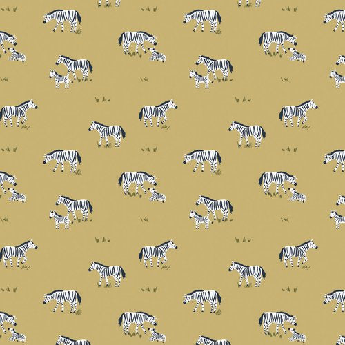 NEW! Safari Days - Giraffes- Per Yard - by Kate J Jones for Dashwood Studio - Teal - SAFA-2159