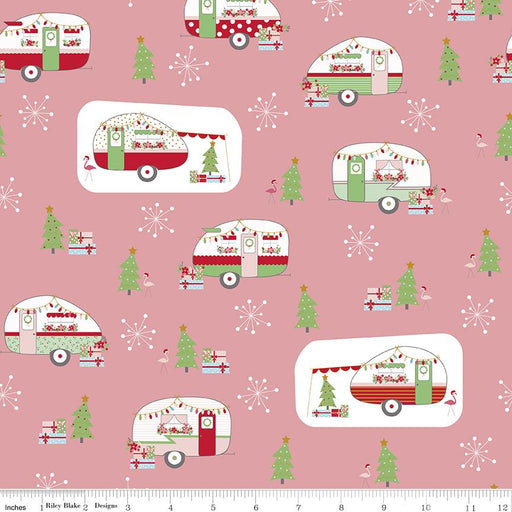 5 YARD CUT! - Christmas Adventure - Peony Main - Beverly McCullough for Riley Blake Designs- Christmas, Campers - SC10730-PEONY-5 YARD CUT-RebsFabStash