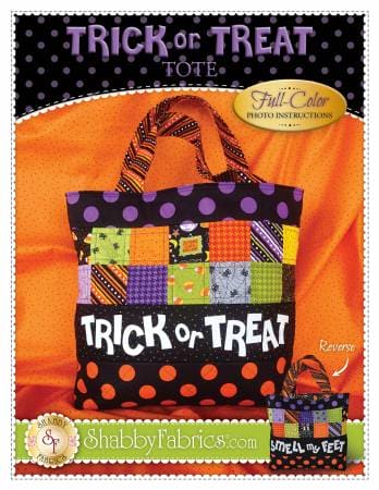Trick or Treat Tote Pattern - Shabby Fabrics designed by Jennifer Bosworth - Halloween-Patterns-RebsFabStash