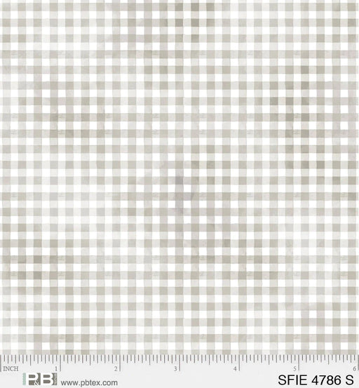 NEW! Sunflower Field - Gingham Gray - Per Yard - by Sandy Lynam Clough for P&B Textiles - Sunflowers, summer, floral - SFIE-04786-S-Yardage - on the bolt-RebsFabStash