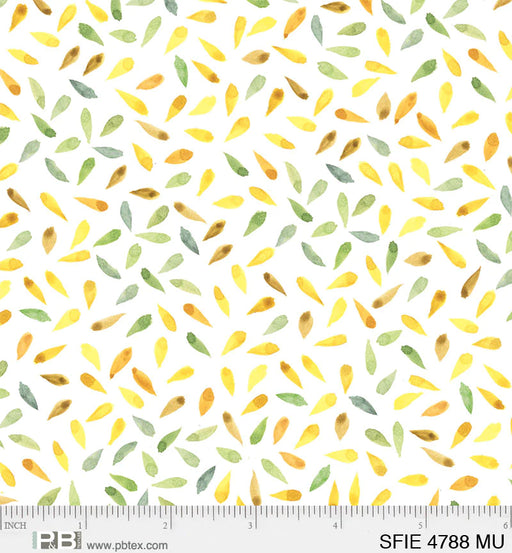 NEW! Sunflower Field - Leaves Multi - Per Yard - by Sandy Lynam Clough for P&B Textiles - Sunflowers, summer, floral - SFIE-04788-MU-Yardage - on the bolt-RebsFabStash