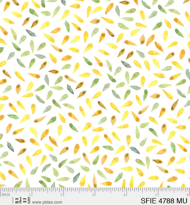 NEW! Sunflower Field - Leaves Multi - Per Yard - by Sandy Lynam Clough for P&B Textiles - Sunflowers, summer, floral - SFIE-04788-MU