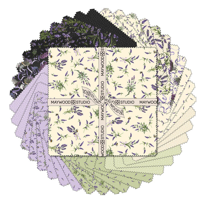 NEW! Lavender Sachet - Layer Cake - (42) 10" Squares - Stacker - by Maywood Studio - Floral - SQ-MASLAVS-Layer Cakes/Jelly Rolls-RebsFabStash