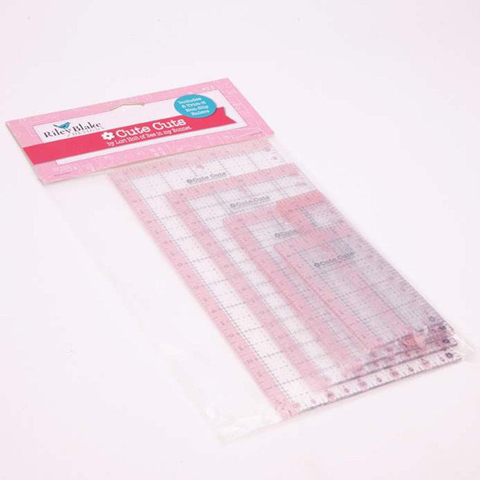 Riley Blake Designs Pink Trim It Rulers For Quilting by RebsFabStash