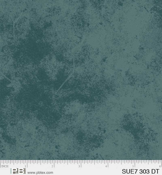 Suedes - Per Yard - P&B Textiles - tonal, blender - Turquoise Green - SUE7-00303-TG