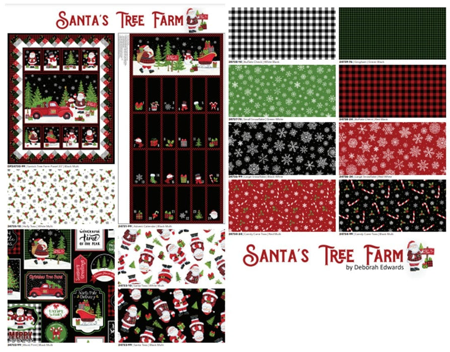 Santa's Tree Farm - Santa's Tree Farm Complete Collection - by Deborah Edwards for Northcott - RebsFabStash