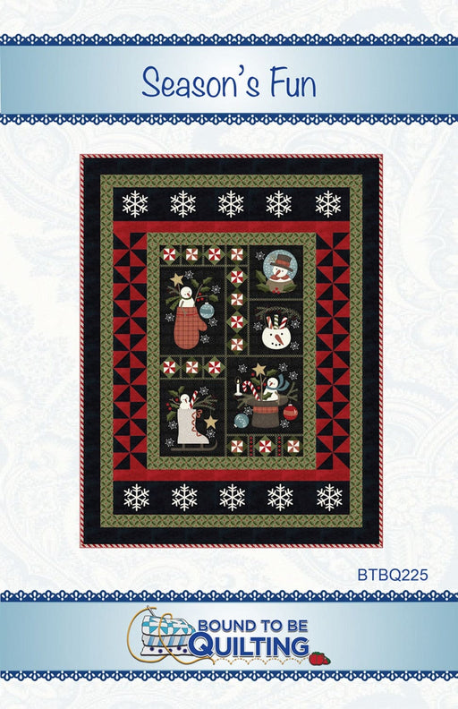 Season's Fun - Quilt PATTERN - by Mimi Hollenbaugh and Pat Syta of Bound to be Quilting - Snowdays Flannel by Maywood - BTBQ225-Patterns-RebsFabStash