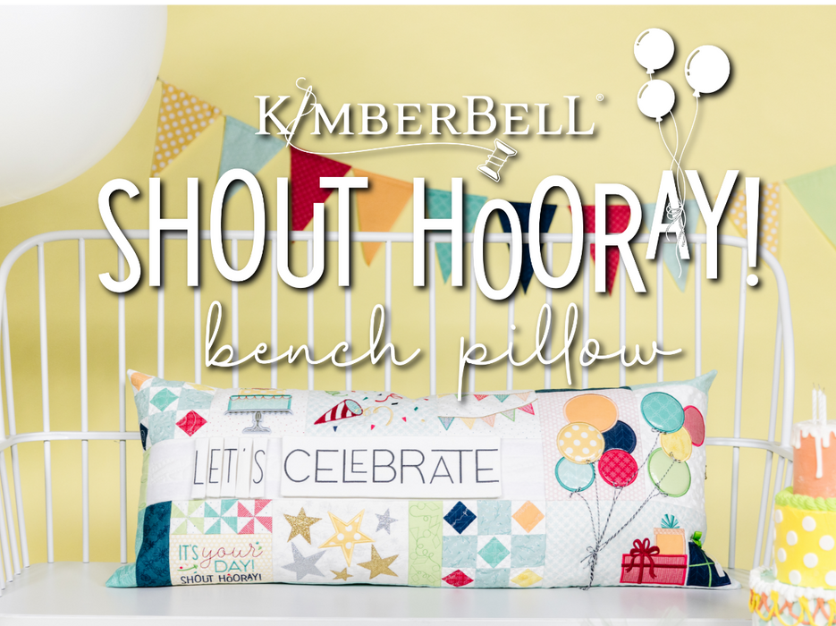 Shout Hooray! - Bench Pillow Fabric Kit - FABRIC ONLY - by Kimberbell for Maywood Studio-Quilt Kits & PODS-RebsFabStash