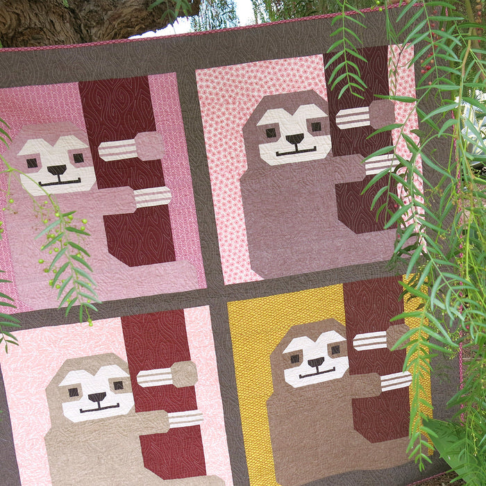 elizabeth hartman pattern - sloth pattern - quilt pattern