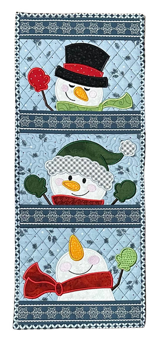 Snowman Wall Hanging Kit- Machine Embroidery - Snowmen, Winter