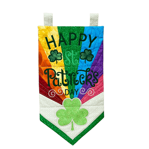St. Patrick's Day Flag FABRIC Kit - Sweet Pea - Machine Embroidery - St. Patrick's Day Wall Hanging-Quilt Kits & PODS-RebsFabStash