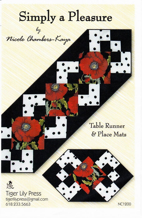 Simply a Pleasure - Table Runner & Place Mat pattern - Tiger Lily Press - TLP1200 - RebsFabStash
