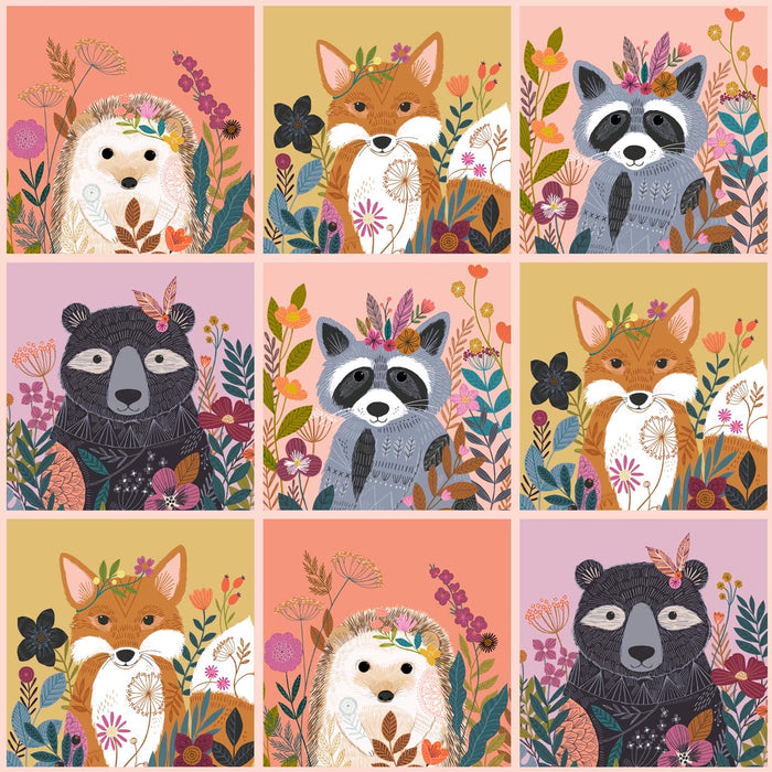 NEW! Wild - Block PANEL - Per Panel - by Bethan Janine for Dashwood Studio - Extra Large 45" x 43" Panel! - WILD 1919