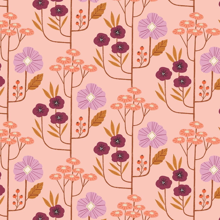 NEW! Wild - Continuous Floral - Per Yard - by Bethan Janine for Dashwood Studio - Animals, Wildlife, Nature - WILD 1926-Yardage - on the bolt-RebsFabStash