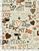 Softie - I Love My Dog - per yard - Gail Cadden - Timeless Treasures - Like Minky or Cuddle - 58"/60" Wide - WSOFTIE-PD5710 CREAM-Cuddle/Minkie-RebsFabStash