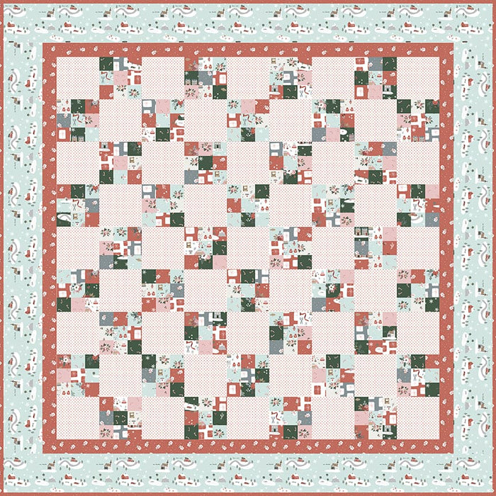 Warm Wishes Nine Patch - Quilt KIT -by Simple Simon & Co for Riley Blake - Holiday, Winter, Christmas