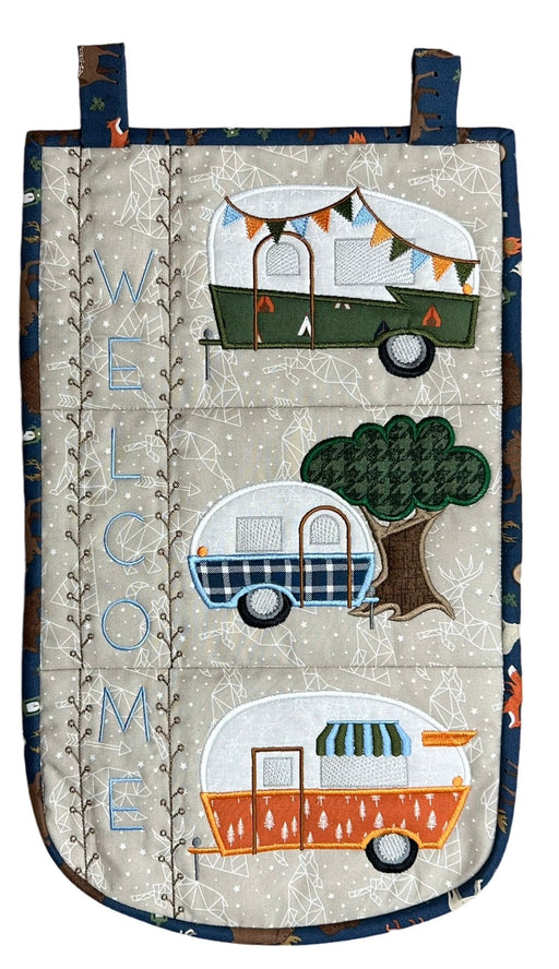 Welcome Camper Wall Hanging Kit- Machine Embroidery - Camper, Outdoors-Quilt Kits & PODS-RebsFabStash