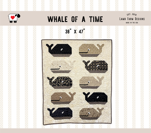 Whale of a Time - PATTERN by Jennie Jo Lamb of Lamb Farm Designs - Quilt size 38" x 47"-Patterns-RebsFabStash