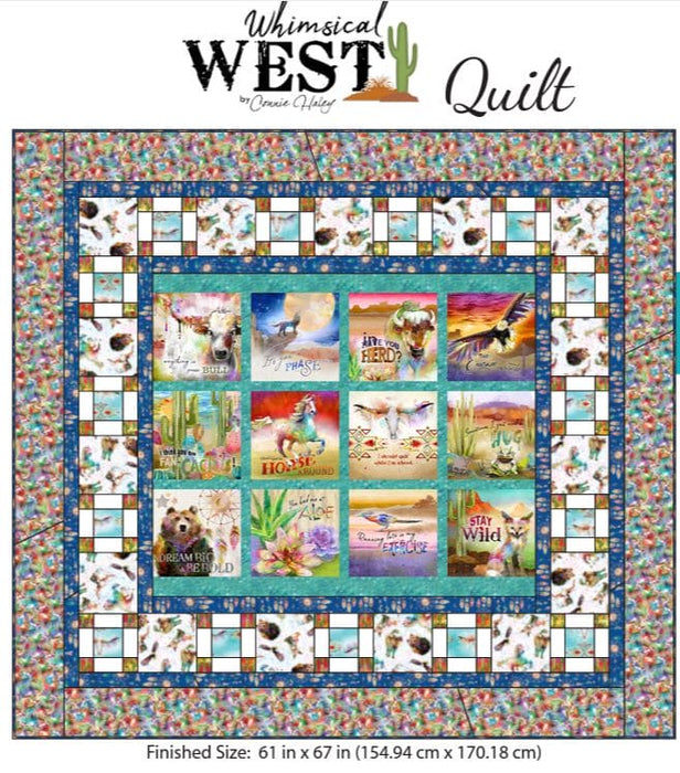 Clearance! NEW! Whimsical West - Cactus Scenic - Multi - Per Yard - Digital Print - by Connie Haley for 3 Wishes - 3WHIMSICALWE-20275-MLT