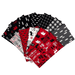 Wild at Heart - PROMO Fat Quarter Bundle - (12) 18" x 22" pieces - by Lori Whitlock for Riley Blake Designs - Red, White, & Black - RebsFabStash