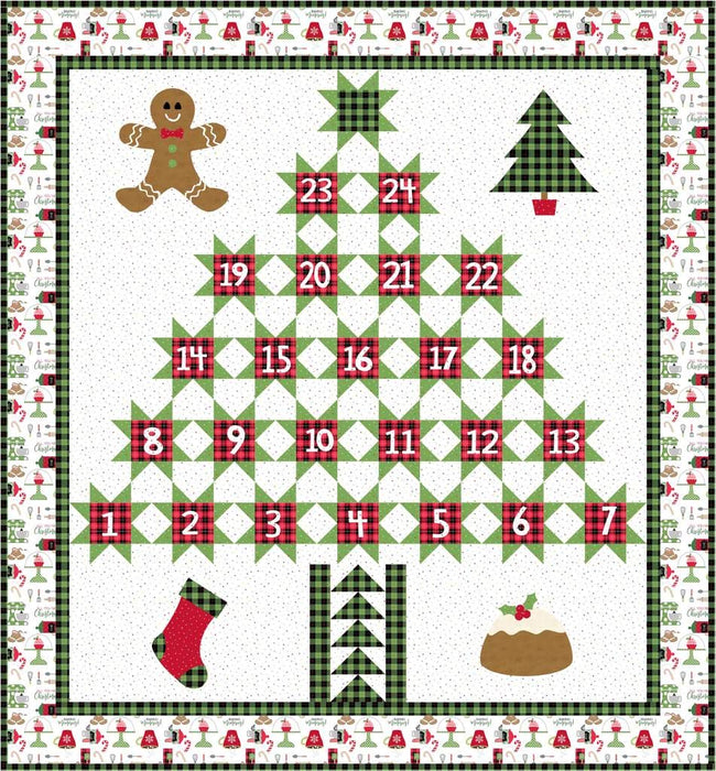 Wishing For Gifts -Quilt PATTERN -by Mimi Hollenbaugh & Pat Syta - Bound to be Quilting- Jingle & Whisk fabric by Maywood - BTBQ156