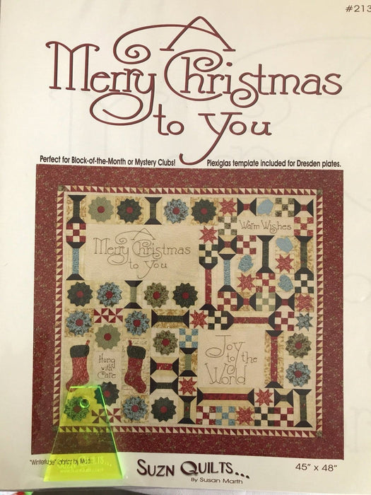 A Merry Christmas to You - wall hanging or block of the month pattern - by Susan Marth - Suzn Quilts - RebsFabStash