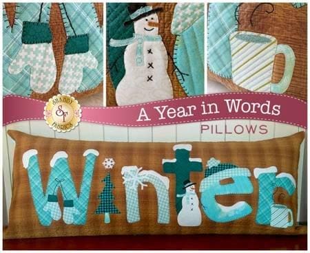 A Year in Words "Winter" Pillow - January - Pillow Pattern - Shabby Fabrics designed by Jennifer Bosworth - home decor, pillow, pattern - RebsFabStash