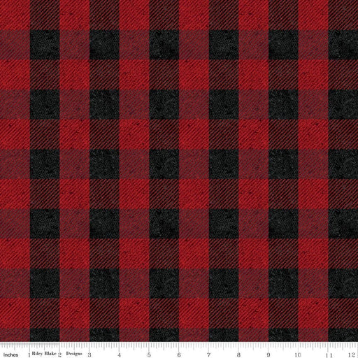All About Plaids - Buffalo Check Red - per yard - by RBD Designers for Riley Blake Designs - Tonal, Blender - Large Plaid - C635 RED - RebsFabStash