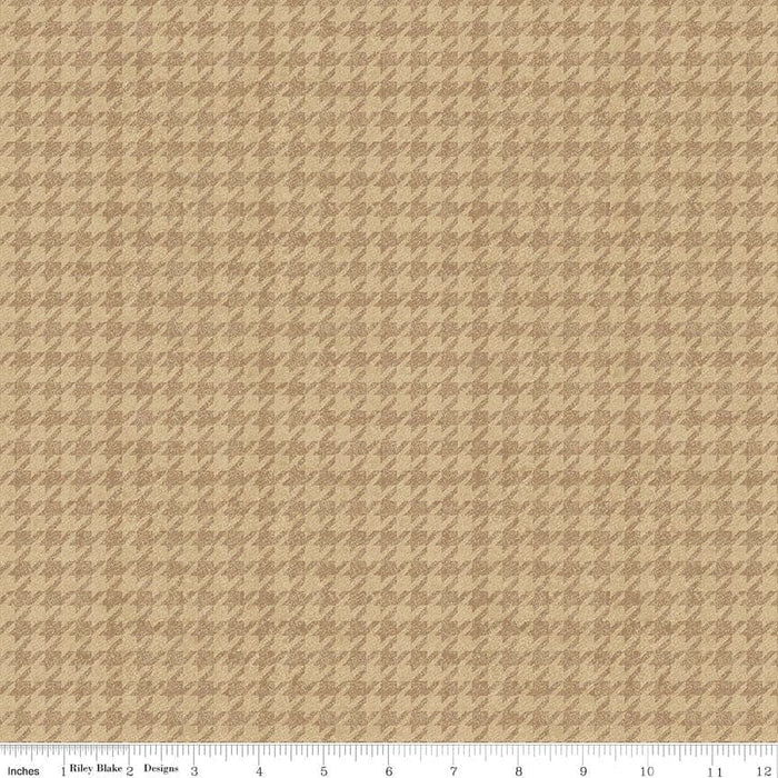 All About Plaids - Houndstooth Brown - per yard - by RBD Designers for Riley Blake Designs - Tonal, Blender - Brown Check - C637 BROWN - RebsFabStash