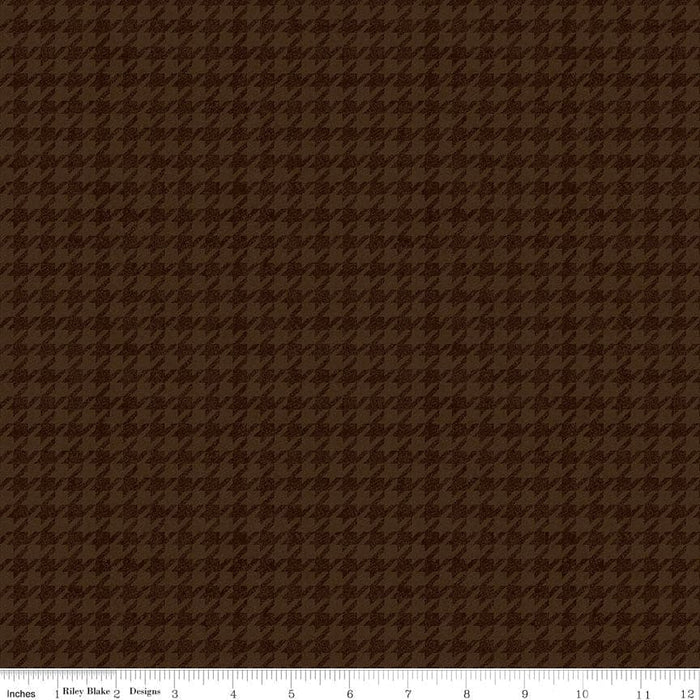 All About Plaids - Houndstooth Brown - per yard - by RBD Designers for Riley Blake Designs - Tonal, Blender - Brown Check - C637 BROWN - RebsFabStash