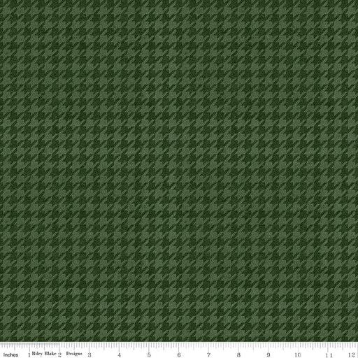 All About Plaids - Houndstooth Green - per yard - by RBD Designers for Riley Blake Designs - Tonal, Blender - Green Check - C637 GREEN - RebsFabStash
