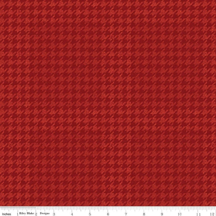 All About Plaids - Houndstooth Red - per yard - by RBD Designers for Riley Blake Designs - Tonal, Blender - Red Check - C637 RED - RebsFabStash