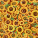 Always Face the Sunshine Sunflower on Orange Background by Dan Morris for QT Fabrics at RebsFabStash