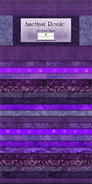 Amethyst Royale - (40) 2.5" Strips - Wilmington Prints - Essentials Gems - Shades of Purple - RebsFabStash