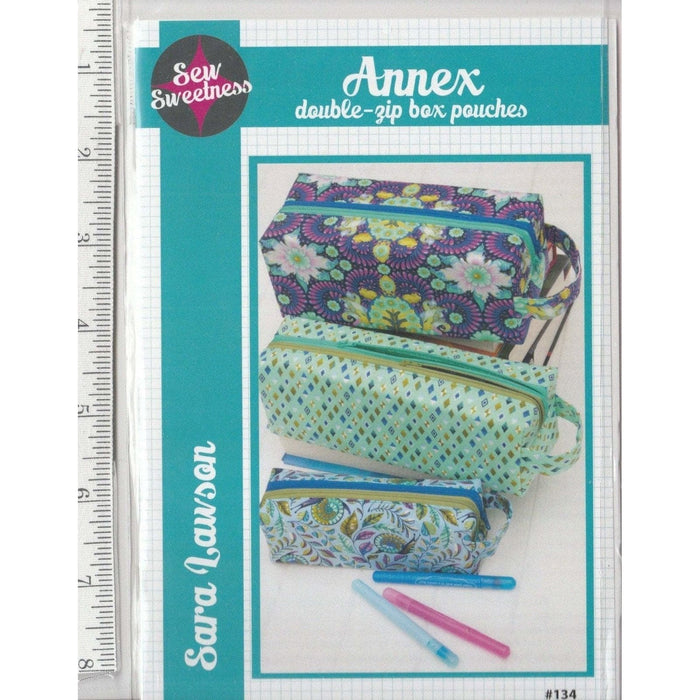 Annex double-zip box pouches - Sara Lawson doe Sew Sweetness #134 - RebsFabStash
