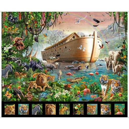Artworks XIV - Noah's Ark Panel - per PANEL - 36" x 43" - Digital Print - Art by Adrian Chesterman - Quilting Treasures - 27517-X Multi - RebsFabStash