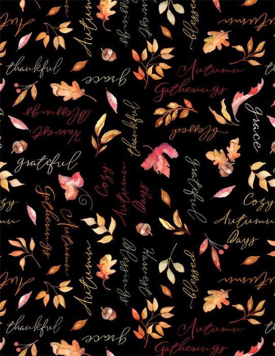 Autumn Day - Repeating Stripe Multi - Per yard - by Nancy Mink - Wilmington Prints - Autumn colors, border stripe - 1665-33863-982 - RebsFabStash