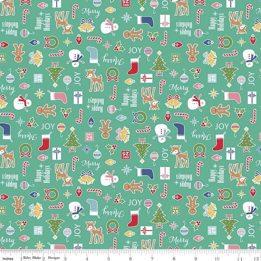 AVAILABLE NOW! Cozy Christmas Quilt Kit by Lori Holt - Christmas Toss | Green 1 | Riley Blake Designs - Uses her Cozy Christmas Fabric - RebsFabStash