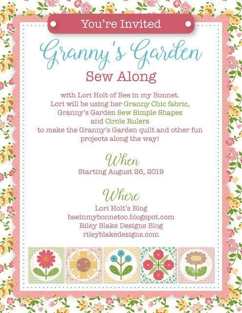 Granny's Garden Sew Along Invitation by Lori Holt of Bee in my Bonnet at RebsFabStash