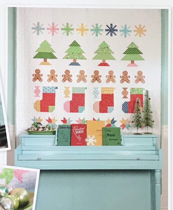 AVAILABLE NOW!! Vintage Christmas Sampler PATTERN BOOK ONLY by Lori Holt - Riley Blake Designs - Uses her Cozy Christmas Fabric - RebsFabStash