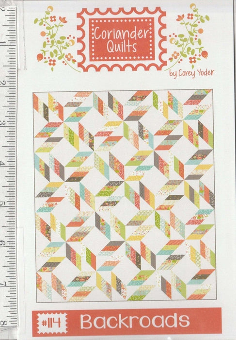 Backroads #114 Coriander Quilts by Corey Yoder - Jelly Roll or Scrap Friendly Quilt - RebsFabStash