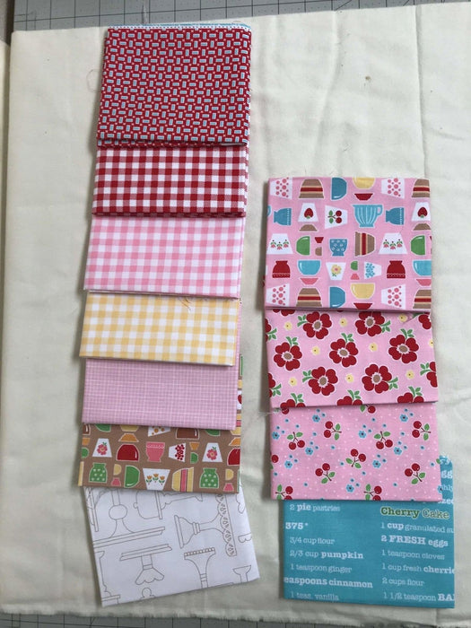 Bake Sale 2 Fabric Collection- by the yard - Lori Holt for Riley Blake Designs - Let's Bake Quilt Along (C) - Pink Floral - RebsFabStash
