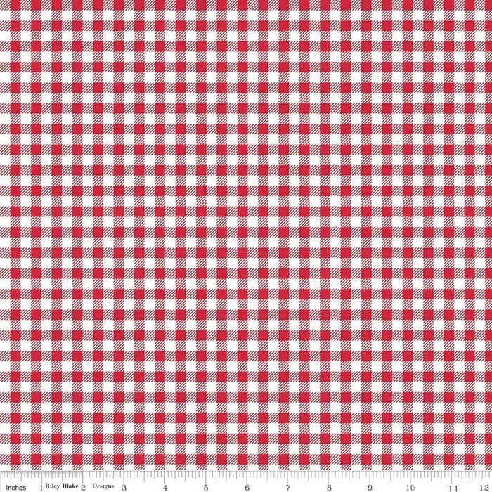 Bake Sale 2 Fabric Collection- by the yard - Lori Holt for Riley Blake Designs - Let's Bake Quilt Along (C) - Yellow Gingham - RebsFabStash