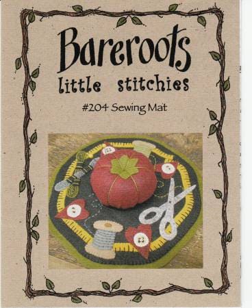 Bareroots - Little Stitchies - #204 Sewing Mat - Wool Felt Mini PATTERN - by Barri Sue Gaudet - BR204 - RebsFabStash