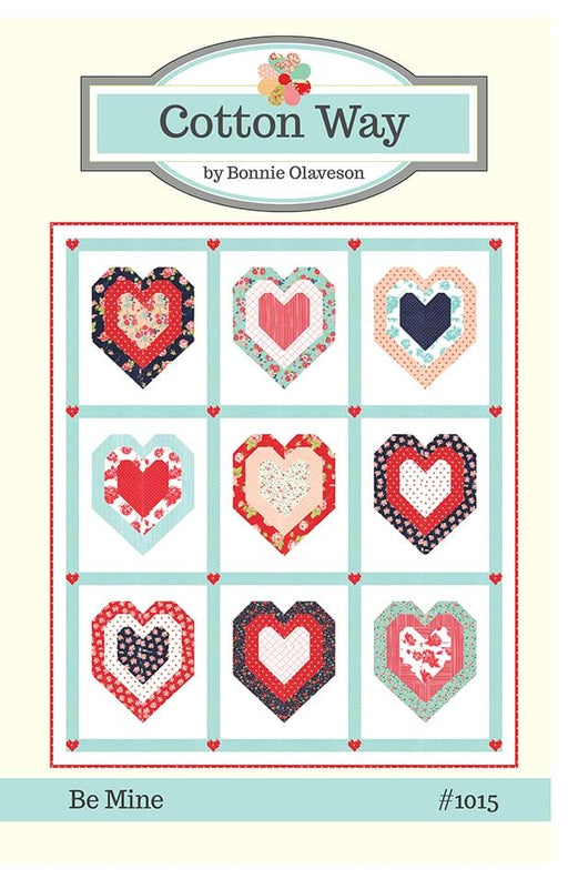 Be Mine quilt pattern designed by Bonnie Olaveson - uses Smitten fabric from Moda - Fat Quarter friendly - RebsFabStash