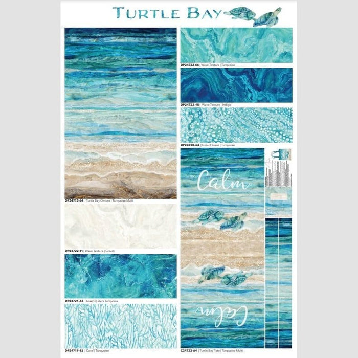 Turtle Bay Digital Print By Deborah Edwards and Melanie Samra at RebsFabStash