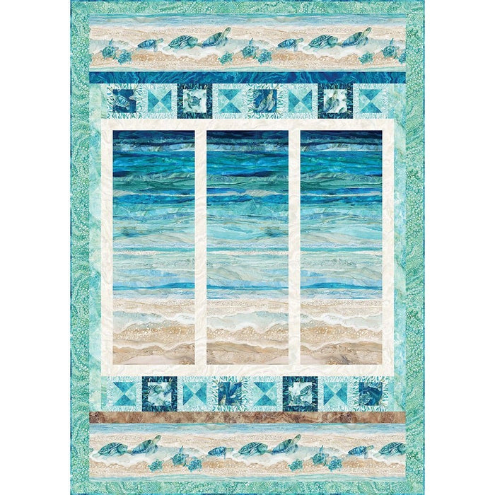 Beach View - Quilt KIT - uses Turtle Bay by Deborah Edwards and Melanie Samra for Northcott - pattern by The Whimsical Workshop - RebsFabStash