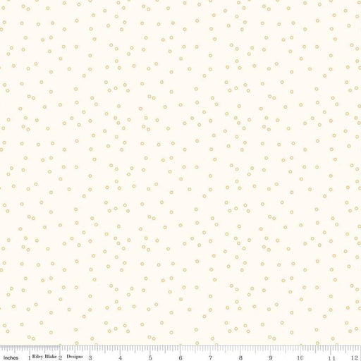 Bee Backgrounds - Honey Tiny Circles - Per Yard - by Lori Holt - Riley Blake designs - Basic, Background, Low Volume - C6384-Honey - RebsFabStash