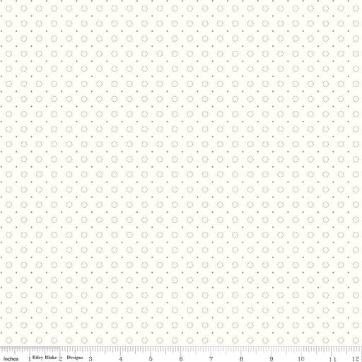 Bee Backgrounds - Pewter Stitched Circle Dot - Per Yard - by Lori Holt - Riley Blake designs - Basic, Background, Low Volume - C9940-Pewter - RebsFabStash
