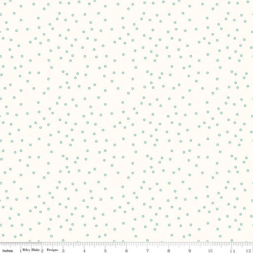 Bee Backgrounds - Seaglass Tiny Circles - Per Yard - by Lori Holt - Riley Blake designs - Basic, Background, Low Volume - C6384-Seaglass - RebsFabStash